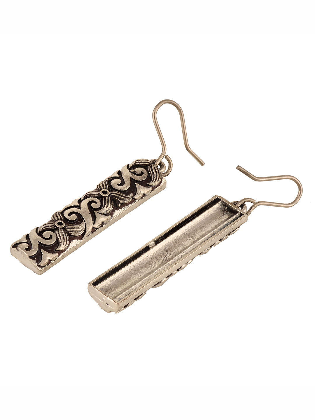 Siver Oxidised Combo Of 2 Minimal Earring, zaveri pearls, sale price rs, sale price, sale gold plated, sale gold, sale, rubans, ring, regular price, priyassi jewellery, kushal's - Saraf RS Je