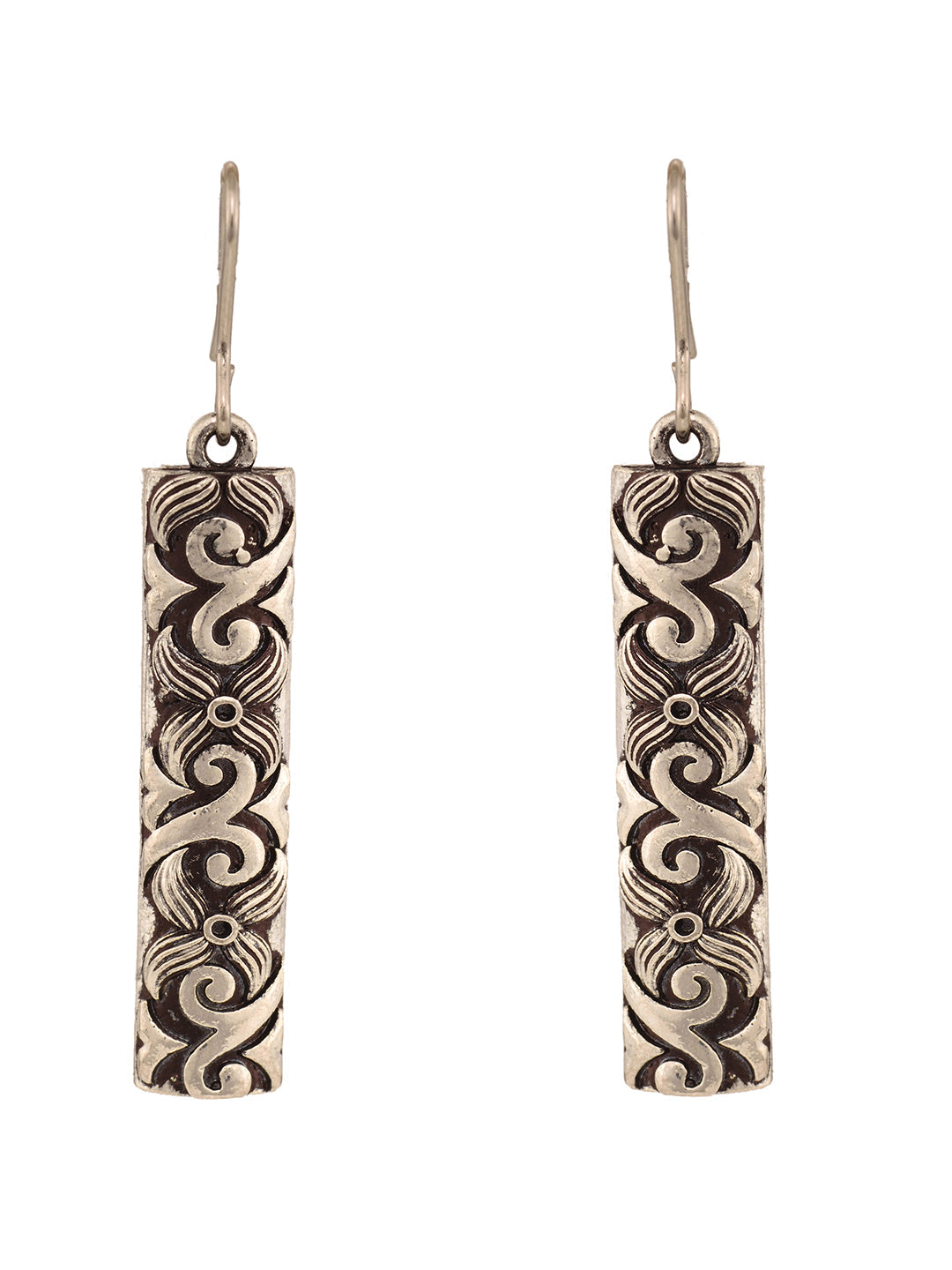 Siver Oxidised Combo Of 2 Minimal Earring, zaveri pearls, sale price rs, sale price, sale gold plated, sale gold, sale, rubans, ring, regular price, priyassi jewellery, kushal's - Saraf RS Je