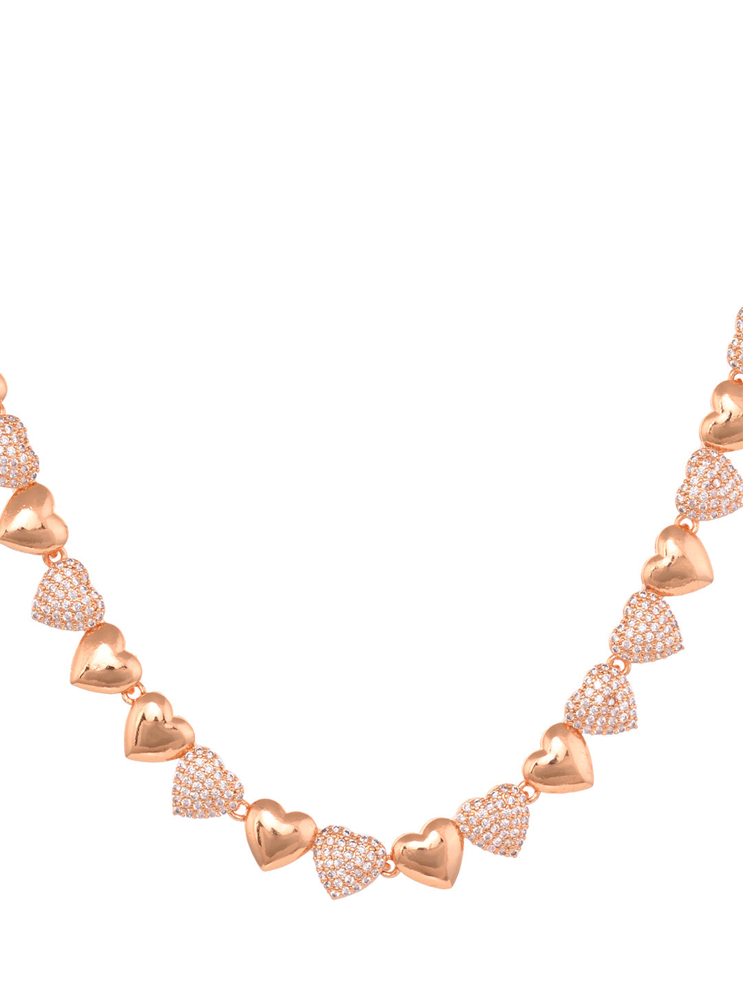 Gold Plated AD Studded Heart shaped Handcrafted Necklace Jewellery Set, zaveri pearls, sale price rs, sale price, sale gold plated, sale gold, sale, rubans, ring, regular price, priyassi jewe