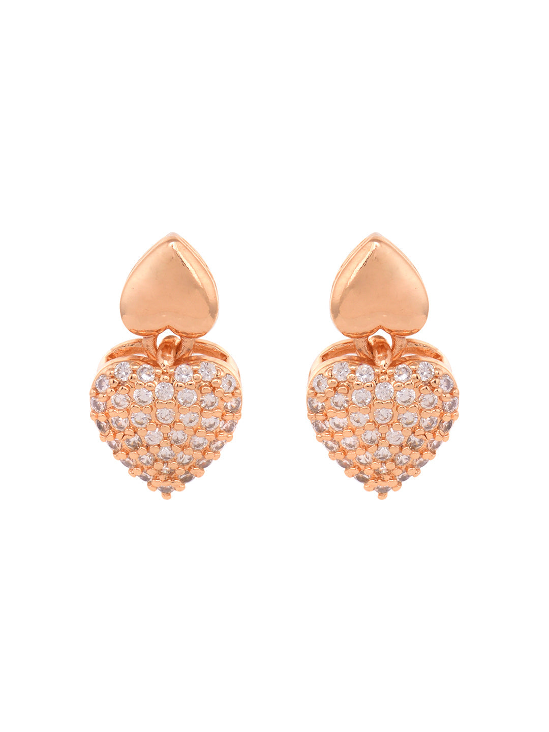 Gold Plated AD Studded Heart shaped Handcrafted Necklace Jewellery Set, zaveri pearls, sale price rs, sale price, sale gold plated, sale gold, sale, rubans, ring, regular price, priyassi jewe