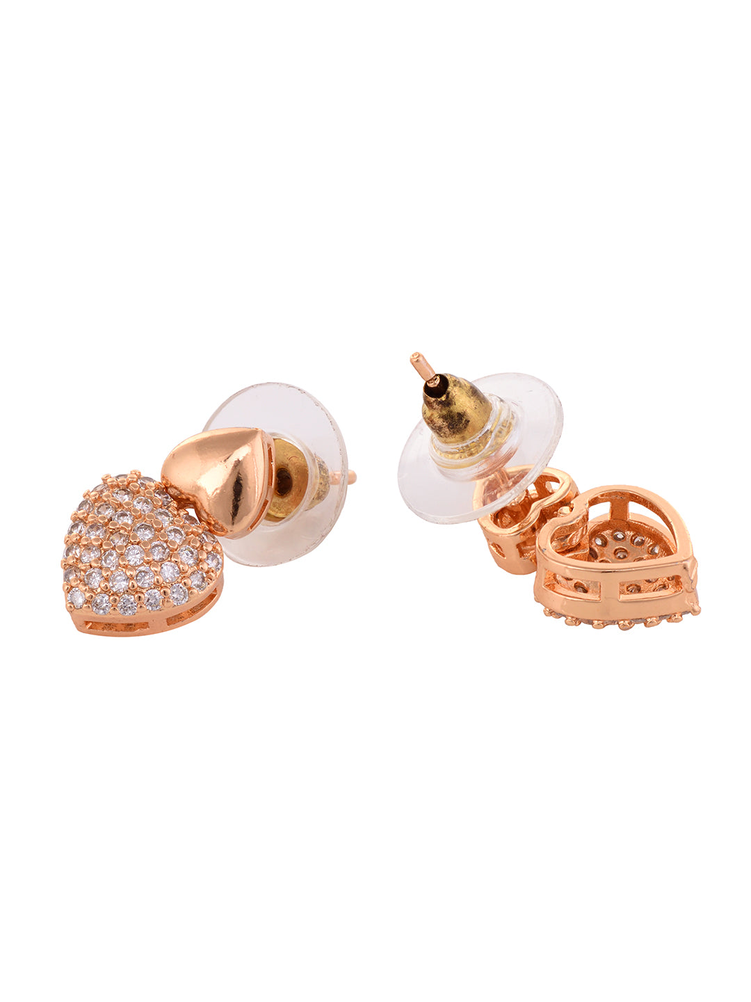 Gold Plated AD Studded Heart shaped Handcrafted Necklace Jewellery Set, zaveri pearls, sale price rs, sale price, sale gold plated, sale gold, sale, rubans, ring, regular price, priyassi jewe