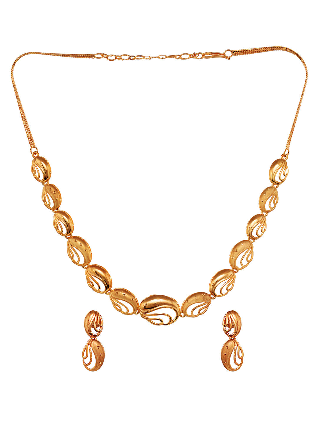 Gold Plated AD Studded Oval shaped Handcrafted Necklace Jewellery Set, zaveri pearls, sale price rs, sale price, sale gold plated, sale gold, sale, rubans, ring, regular price, priyassi jewel
