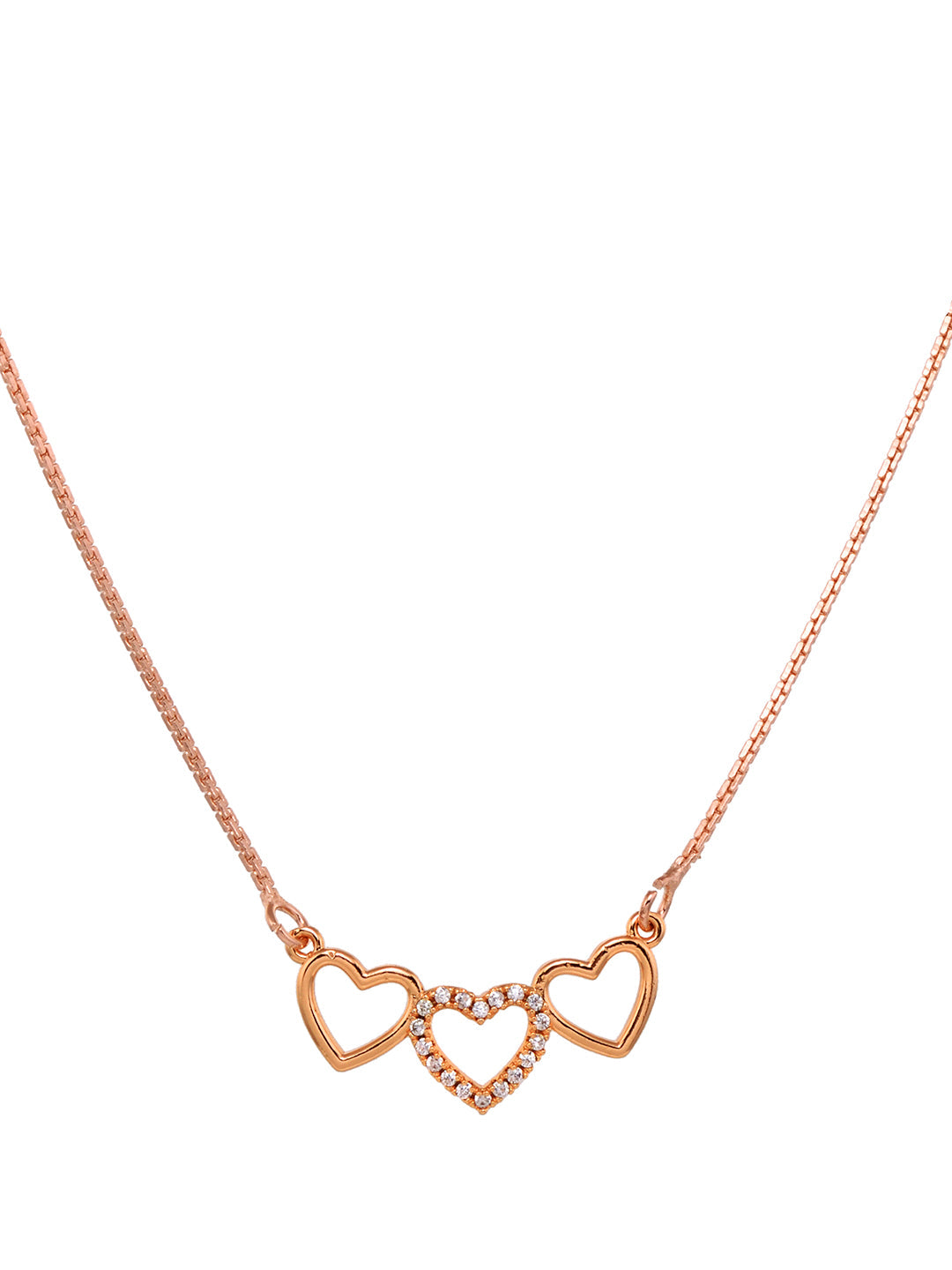 Matt Gold Toned Heart Shaped Minimal Chain Necklace, zaveri pearls, sale price rs, sale price, sale gold plated, sale gold, sale, rubans, ring, regular price, priyassi jewellery, kushal's - S