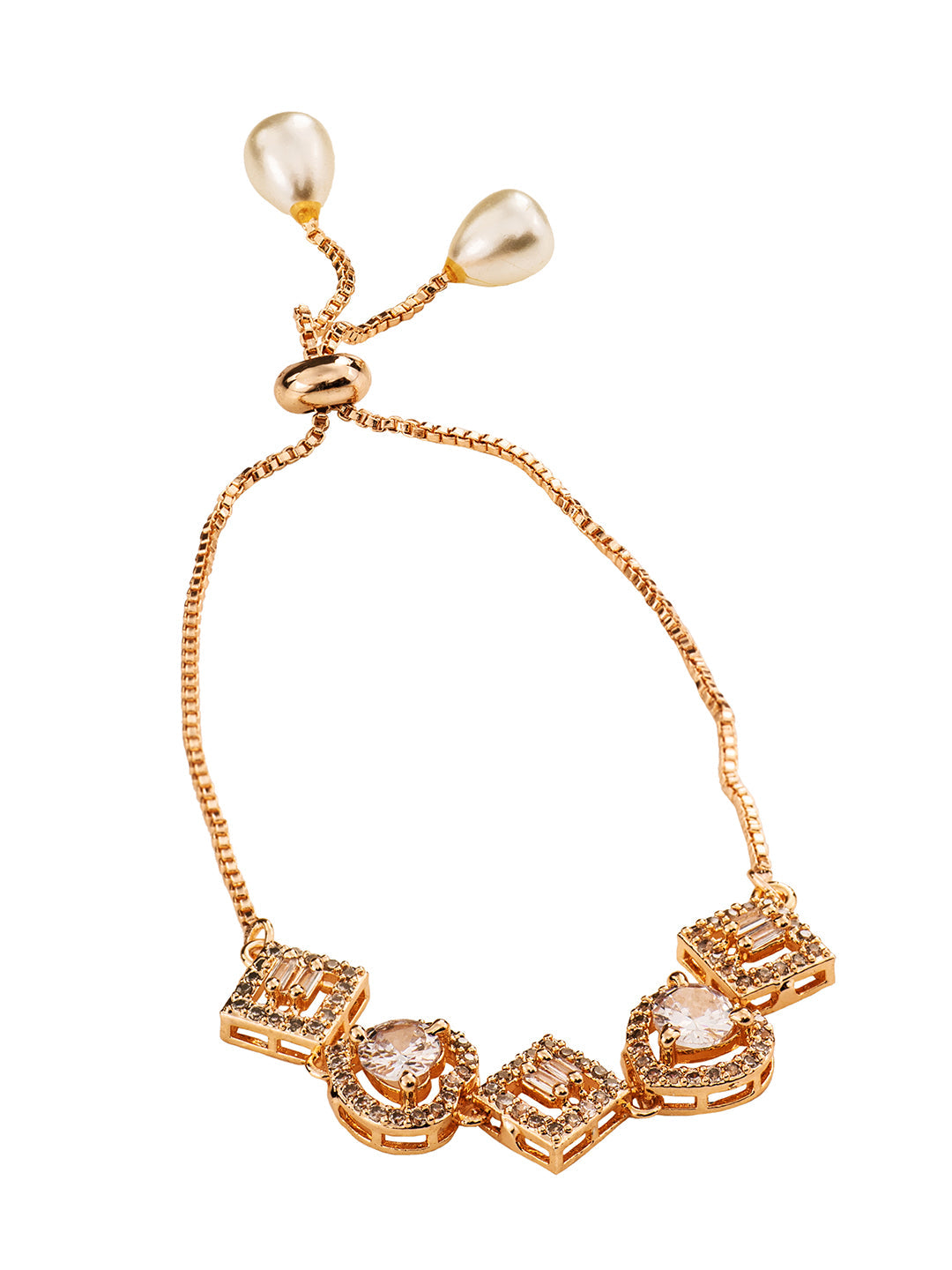 Rose gold Toned AD Studded Minimal Necklace Jewellery Set Combo Wraparound Bracelet, zaveri pearls, sale price rs, sale price, sale gold plated, sale gold, sale, rubans, ring, regular price, 