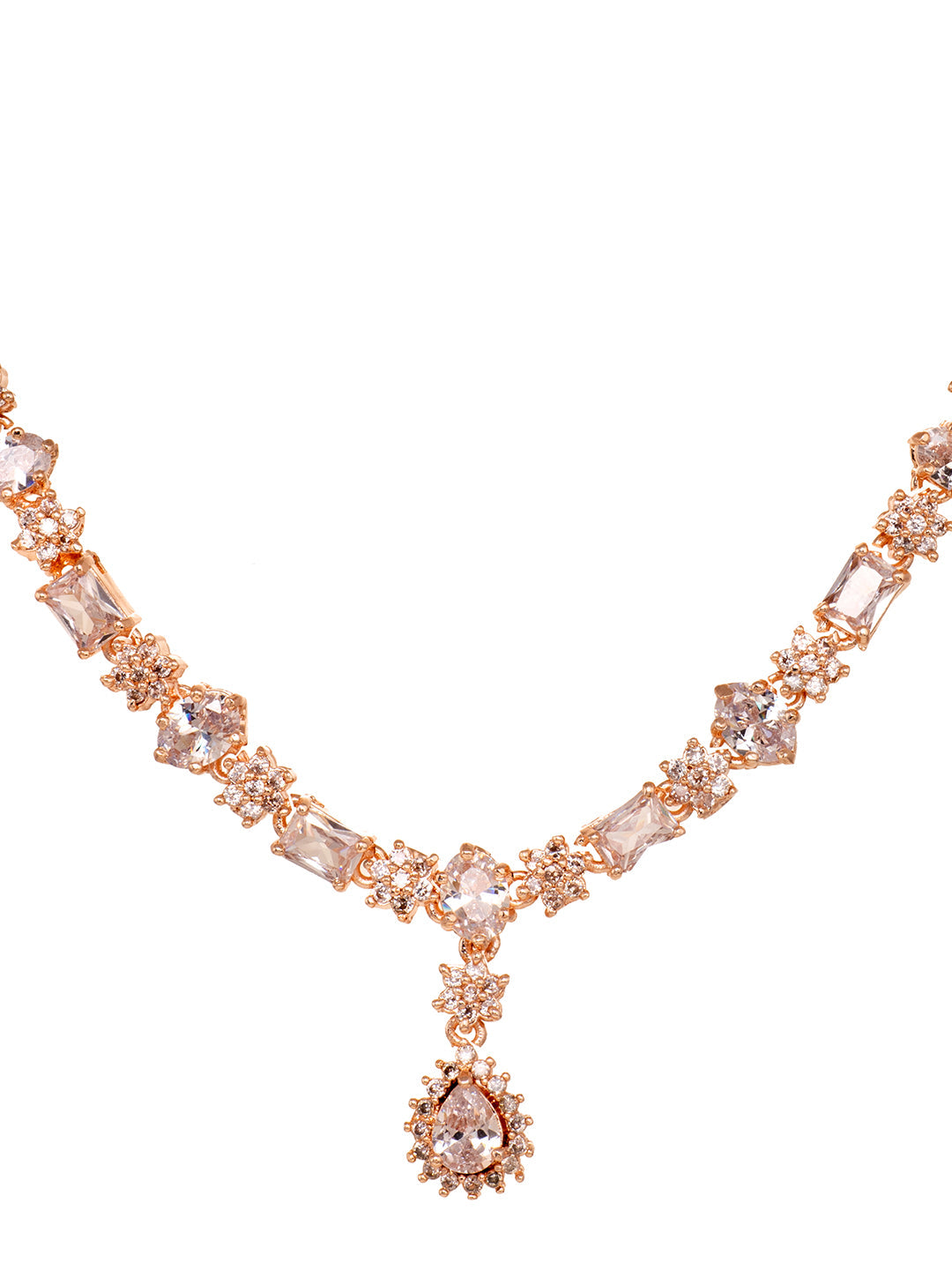 Rose Gold Plated AD Studded Designer Jewellery Set Combo, zaveri pearls, sale price rs, sale price, sale gold plated, sale gold, sale, rubans, ring, regular price, priyassi jewellery, kushal'