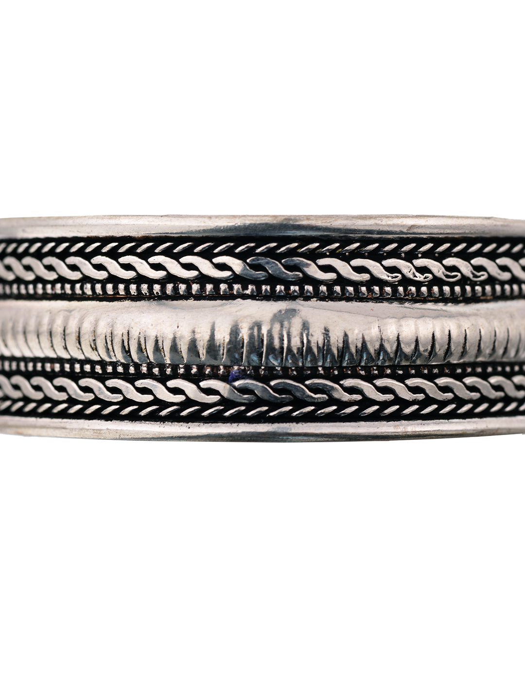 Oxidised Silver Toned Kada Bracelet, zaveri pearls, sale price rs, sale price, sale gold plated, sale gold, sale, rubans, ring, regular price, priyassi jewellery, kushal's - Saraf RS Jeweller