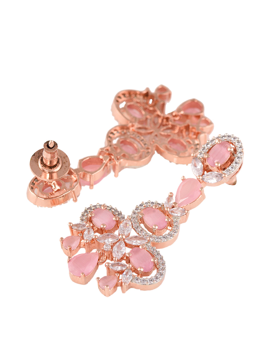 Contemporary Pink Diamond studded Necklace Earrings for women & Girls, zaveri pearls, sale price rs, sale price, sale gold plated, sale gold, sale, rubans, ring, regular price, priyassi jewel