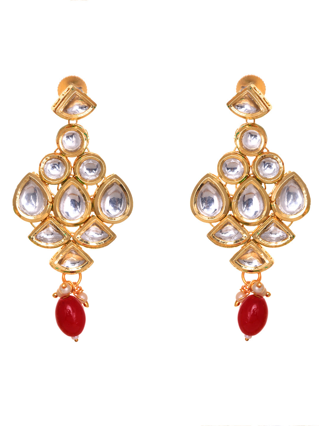 Gold Toned Kundan studded Red & Green Bead studded Handcrafted Jewellery Set, zaveri pearls, sale price rs, sale price, sale gold plated, sale gold, sale, rubans, ring, regular price, priyass