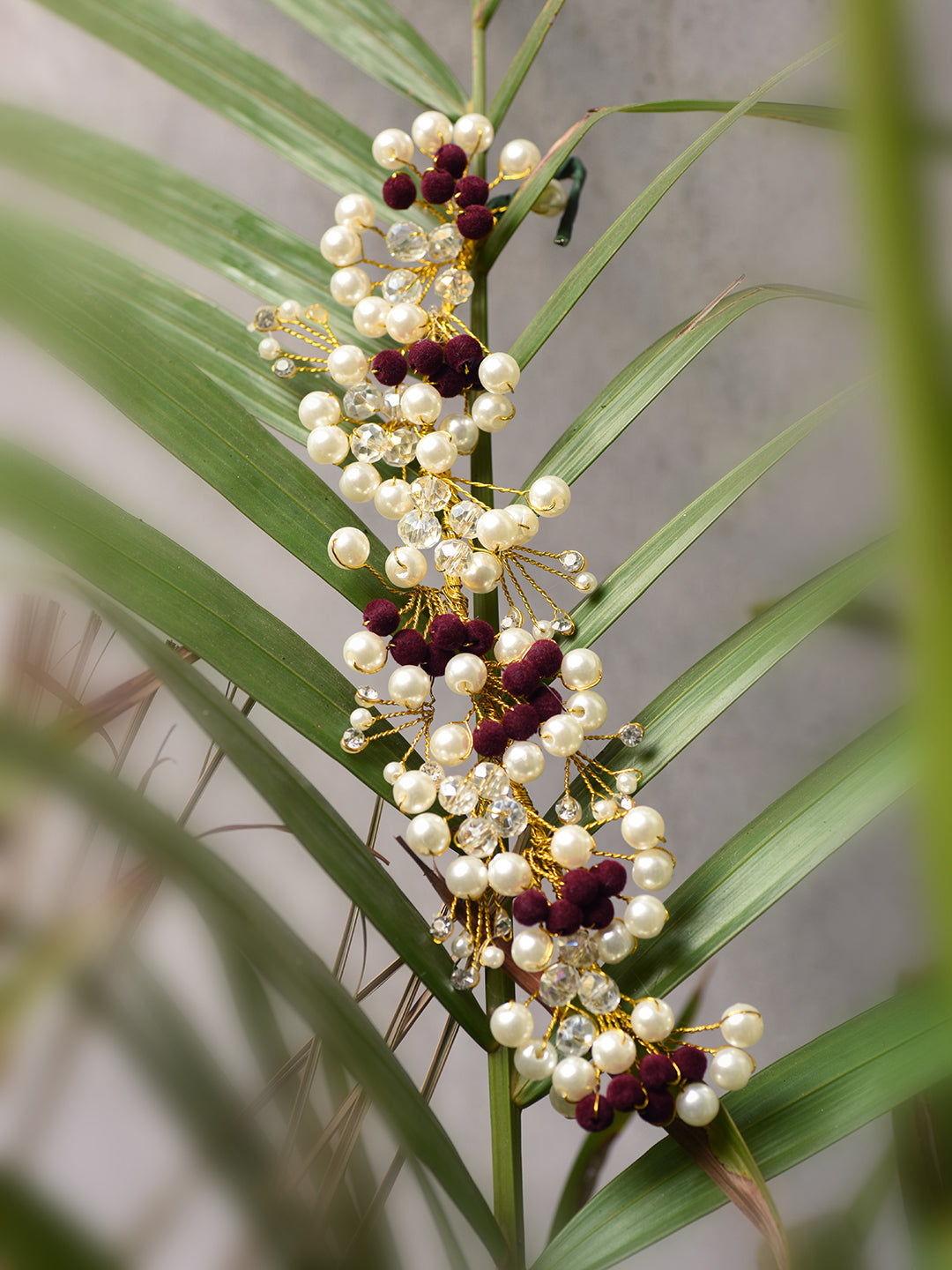 GolD Toned Red & White Pearl Beaded Tiara for Girls & Women, zaveri pearls, sale price rs, sale price, sale gold plated, sale gold, sale, rubans, ring, regular price, priyassi jewellery, kush