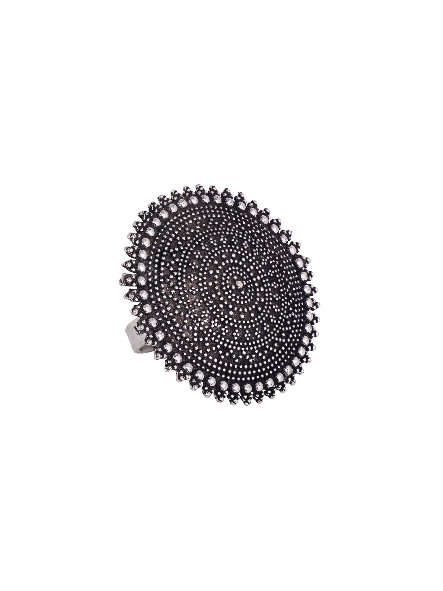 Silver Oxidised Toned Designer Finger Ring, zaveri pearls, sale price rs, sale price, sale gold plated, sale gold, sale, rubans, ring, regular price, priyassi jewellery, kushal's - Saraf RS J