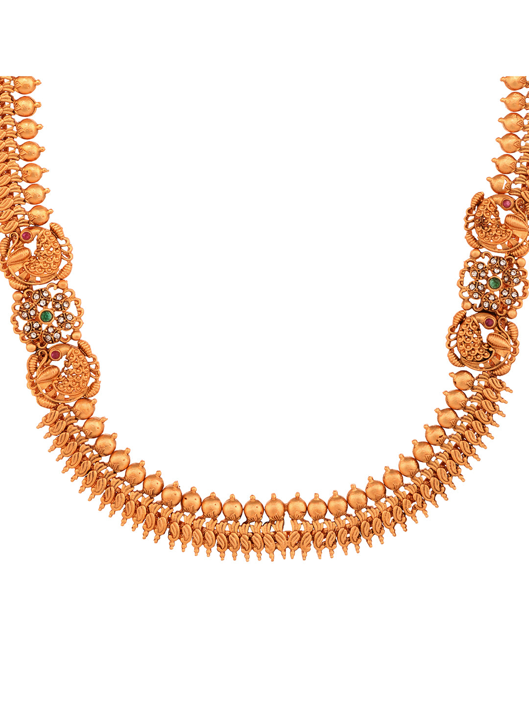 Gold Plated stone studded Peacock Temple Jewellery Set Jhumki Earrings, zaveri pearls, sale price rs, sale price, sale gold plated, sale gold, sale, rubans, ring, regular price, priyassi jewe