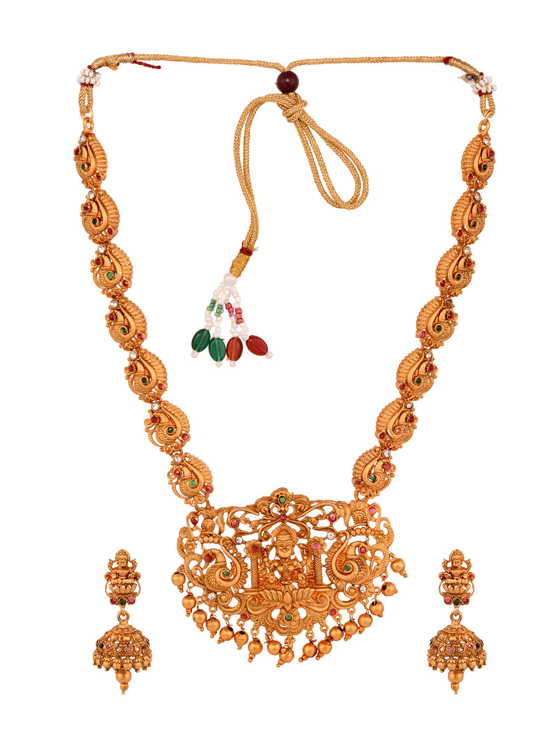 Gold Plated Trendy combo Temple Jewellery Set, zaveri pearls, sale price rs, sale price, sale gold plated, sale gold, sale, rubans, ring, regular price, priyassi jewellery, kushal's - Saraf R