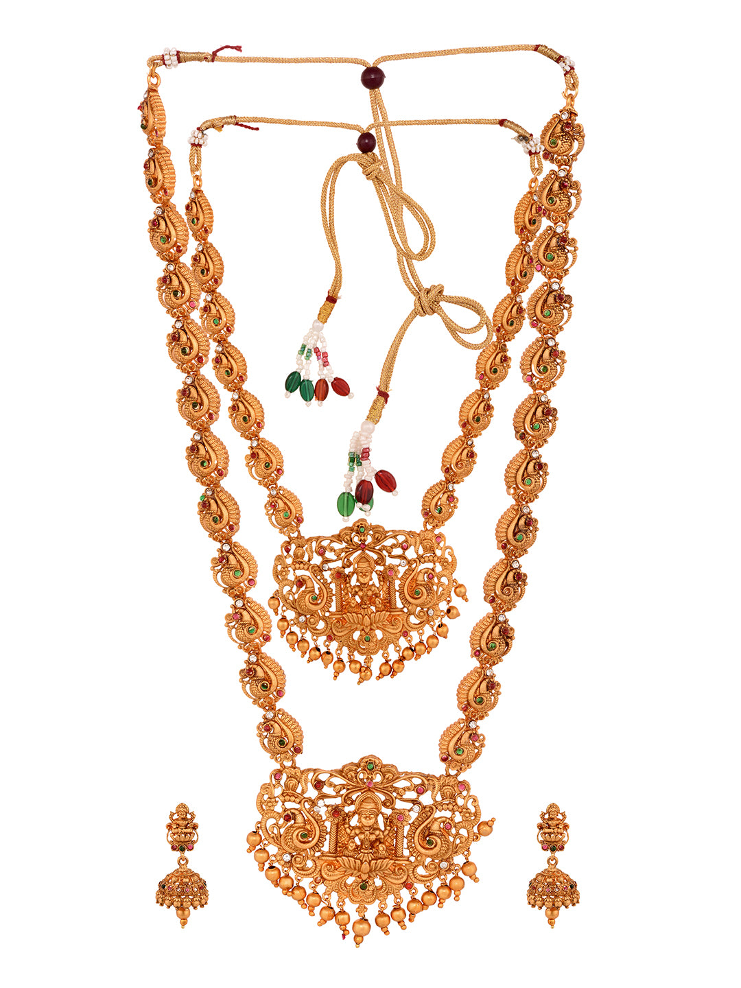Gold Plated Trendy combo Temple Jewellery Set, zaveri pearls, sale price rs, sale price, sale gold plated, sale gold, sale, rubans, ring, regular price, priyassi jewellery, kushal's - Saraf R