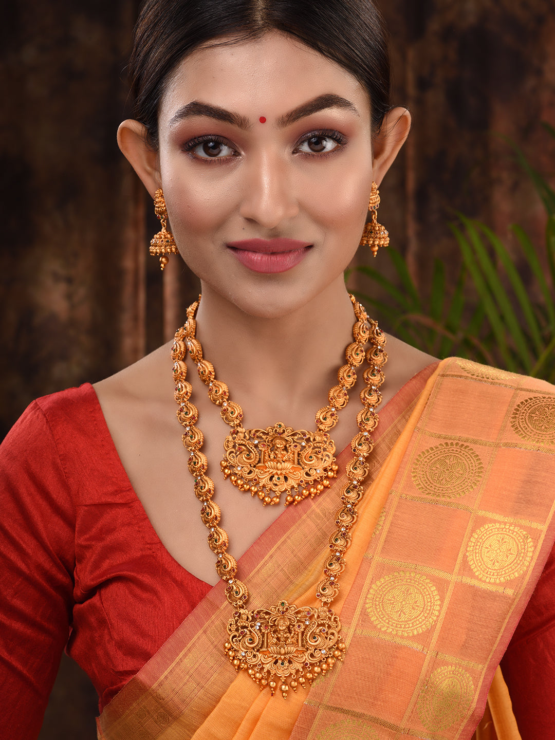 Gold Plated Trendy combo Temple Jewellery Set, zaveri pearls, sale price rs, sale price, sale gold plated, sale gold, sale, rubans, ring, regular price, priyassi jewellery, kushal's - Saraf R