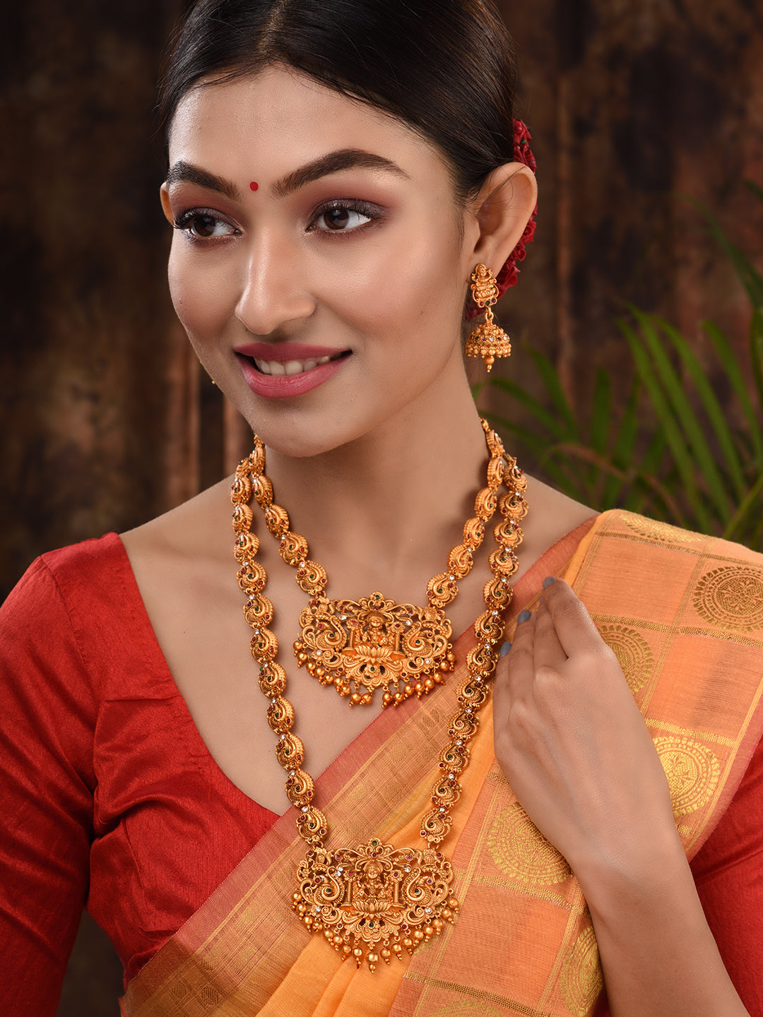 Gold Plated Trendy combo Temple Jewellery Set, zaveri pearls, sale price rs, sale price, sale gold plated, sale gold, sale, rubans, ring, regular price, priyassi jewellery, kushal's - Saraf R