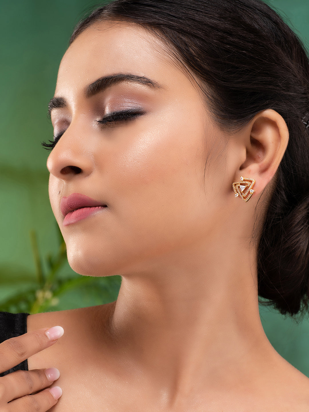 Women GoldToned Star Shaped Studs Earrings, zaveri pearls, sale price rs, sale price, sale gold plated, sale gold, sale, rubans, ring, regular price, priyassi jewellery, kushal's - Saraf RS J