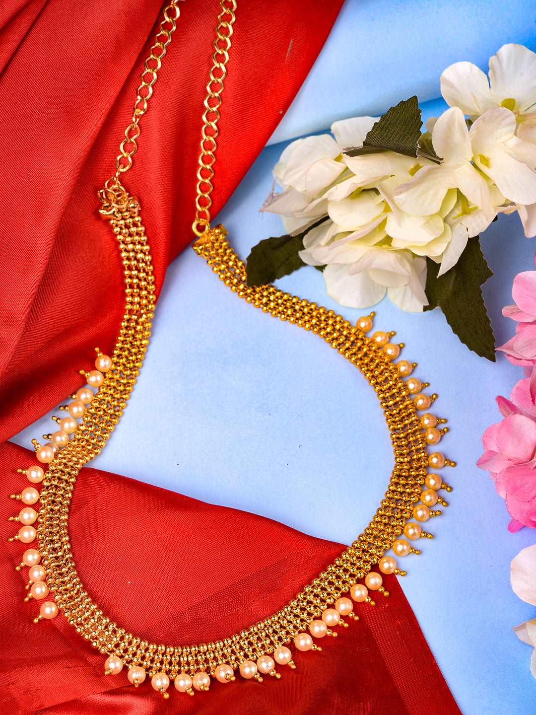 Gold Plated Beaded Kamarbandh, zaveri pearls, sale price rs, sale price, sale gold plated, sale gold, sale, rubans, ring, regular price, priyassi jewellery, kushal's - Saraf RS Jewellery