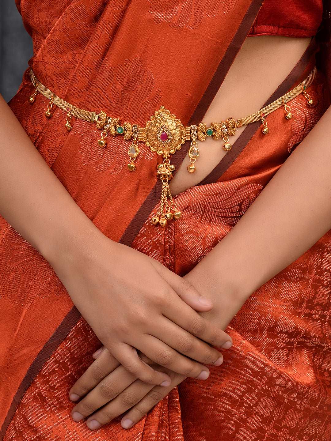 Gold Plated Beaded Kamarbandh, zaveri pearls, sale price rs, sale price, sale gold plated, sale gold, sale, rubans, ring, regular price, priyassi jewellery, kushal's - Saraf RS Jewellery