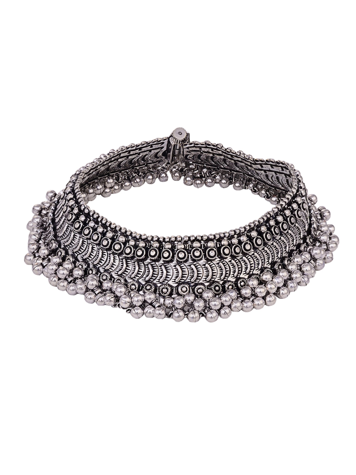 Set Of 2 Oxidised Silver Plated Payal Anklet, zaveri pearls, sale price rs, sale price, sale gold plated, sale gold, sale, rubans, ring, regular price, priyassi jewellery, kushal's - Saraf RS