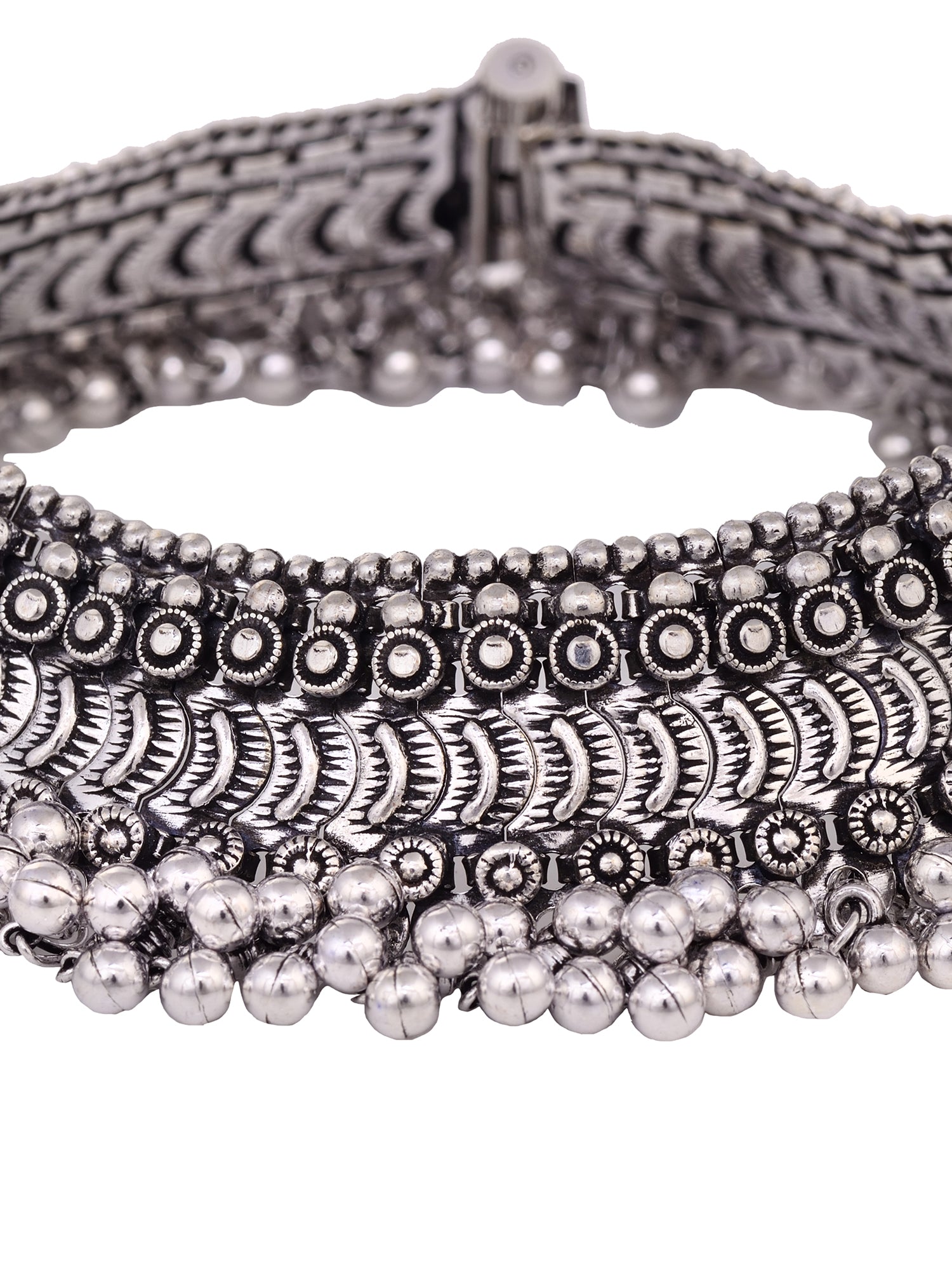 Set Of 2 Oxidised Silver Plated Payal Anklet, zaveri pearls, sale price rs, sale price, sale gold plated, sale gold, sale, rubans, ring, regular price, priyassi jewellery, kushal's - Saraf RS