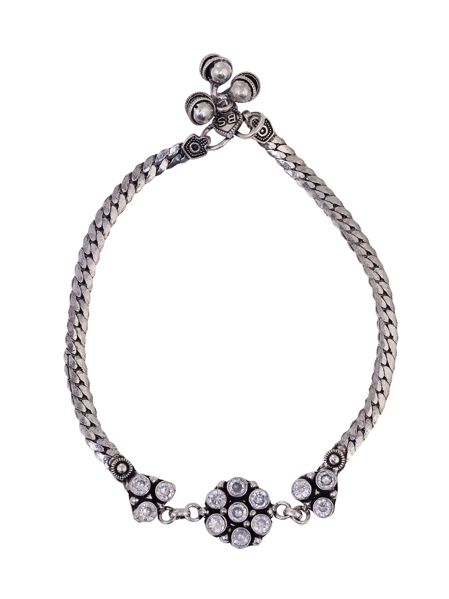 Set Of 2 Oxidised Silver Plated Payal Anklet, zaveri pearls, sale price rs, sale price, sale gold plated, sale gold, sale, rubans, ring, regular price, priyassi jewellery, kushal's - Saraf RS