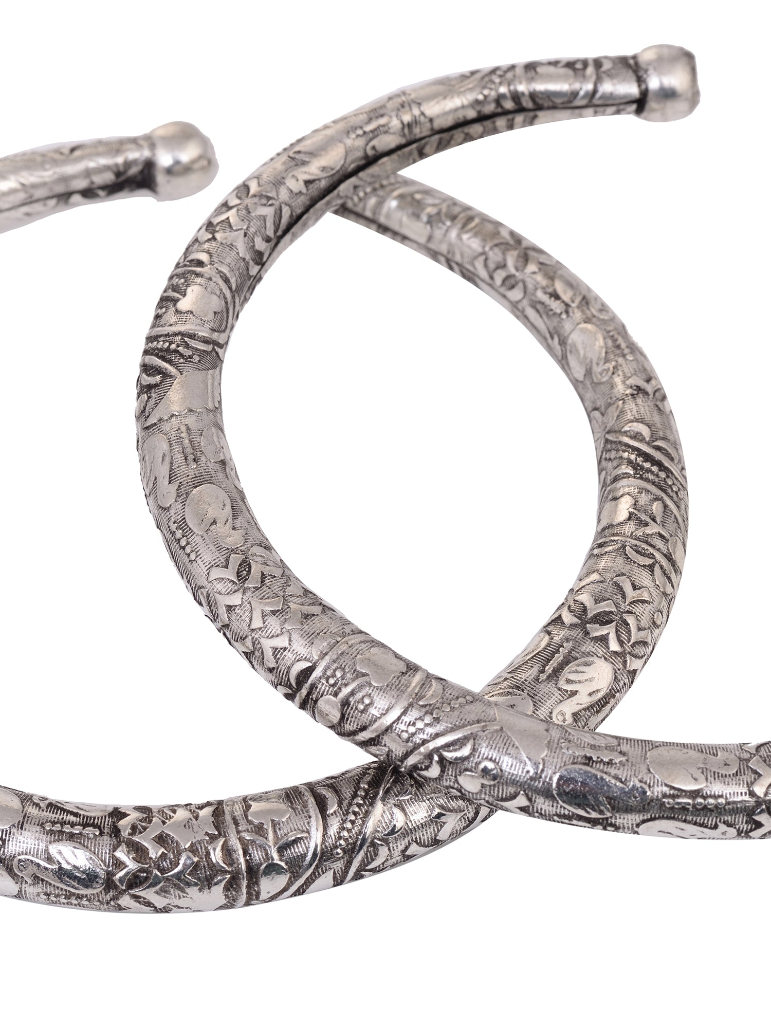 Set Of 2 Oxidised Silver Plated Payal Anklet, zaveri pearls, sale price rs, sale price, sale gold plated, sale gold, sale, rubans, ring, regular price, priyassi jewellery, kushal's - Saraf RS