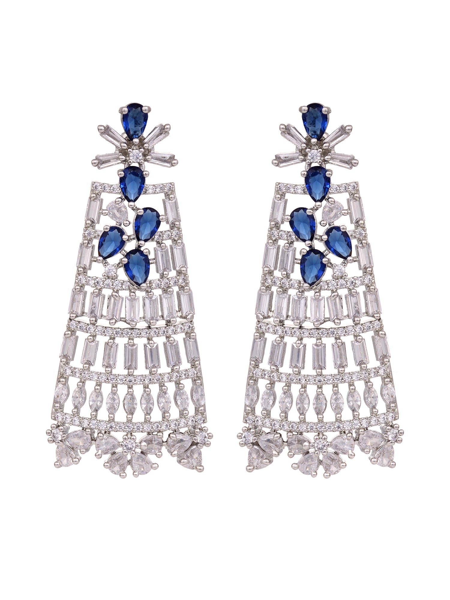 Silver Toned Blue Studded Designer Choker Jewellery Set mang Tika, zaveri pearls, sale price rs, sale price, sale gold plated, sale gold, sale, rubans, ring, regular price, priyassi jewellery