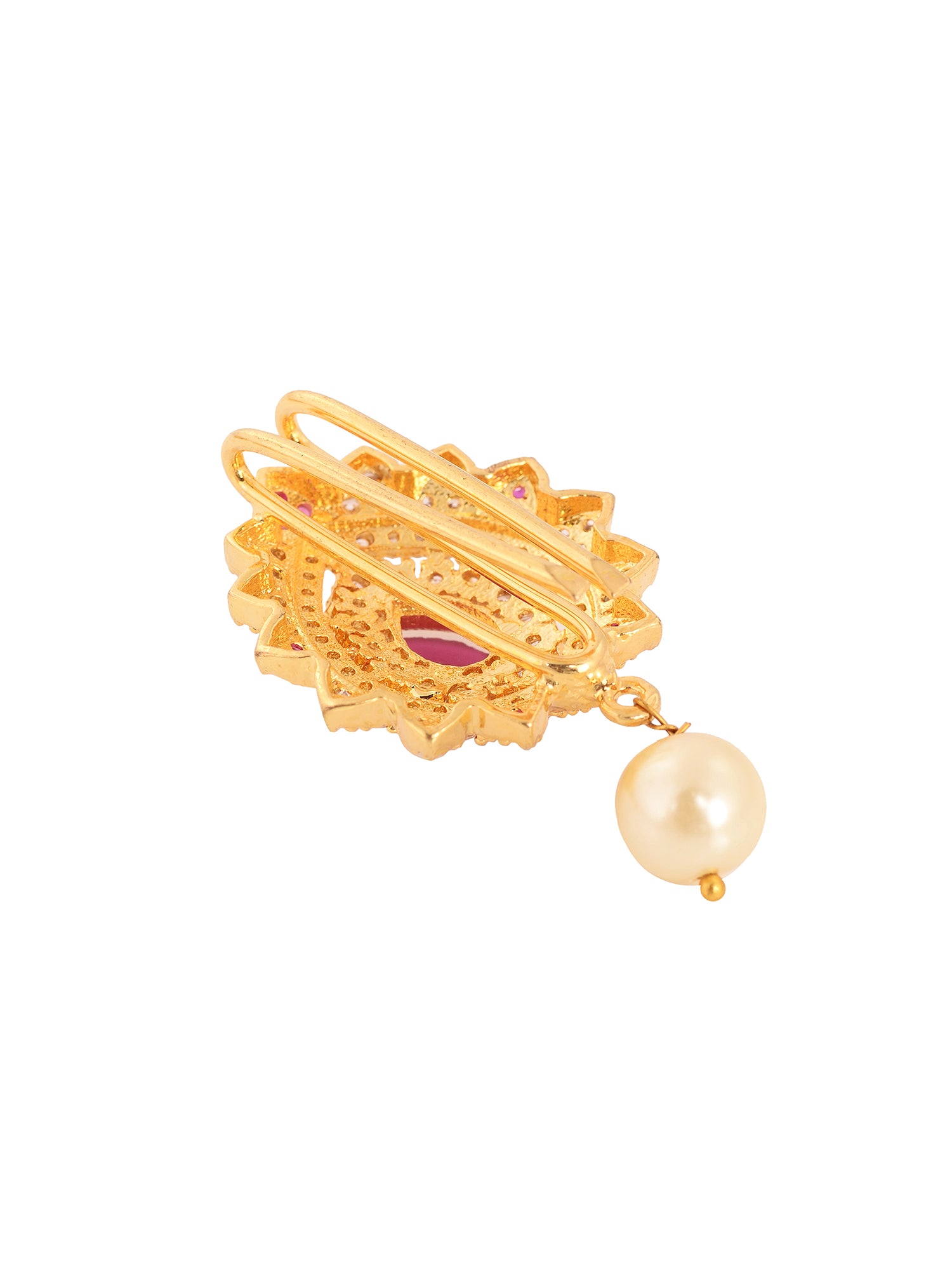 Set of 9 Gold Toned Red AD Beads Chotis, zaveri pearls, sale price rs, sale price, sale gold plated, sale gold, sale, rubans, ring, regular price, priyassi jewellery, kushal's - Saraf RS Jewe