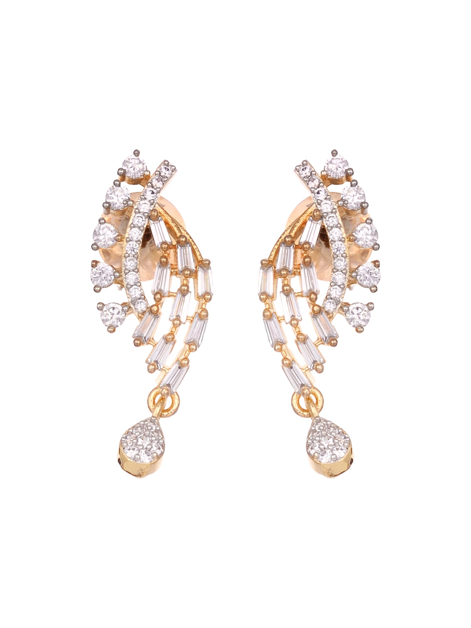 Dual Gold Toned AD Studded Modern look Mangalsutra Earrings, zaveri pearls, sale price rs, sale price, sale gold plated, sale gold, sale, rubans, ring, regular price, priyassi jewellery, kush