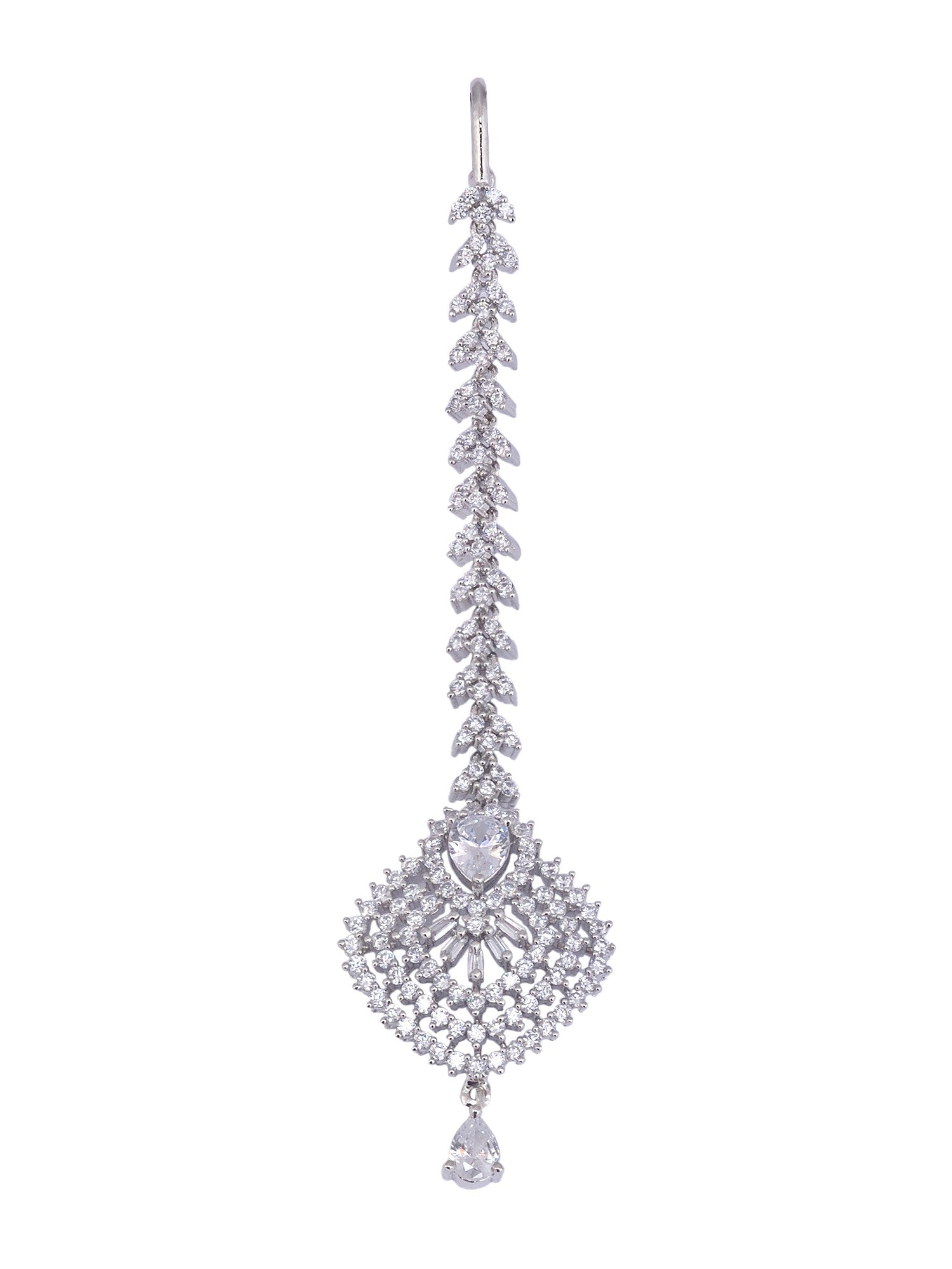 Beautiful Diamond shaped Maang Tikka AD studded Silver plated for Women & Girls, zaveri pearls, sale price rs, sale price, sale gold plated, sale gold, sale, rubans, ring, regular price, priy