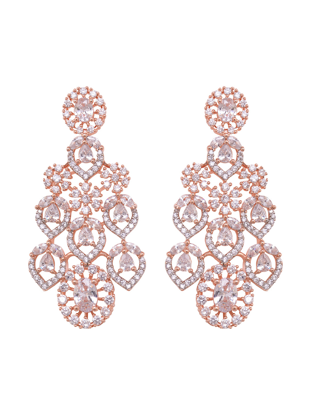 Rose Gold Plated White AD Choker mang Tika jewellery Set, zaveri pearls, sale price rs, sale price, sale gold plated, sale gold, sale, rubans, ring, regular price, priyassi jewellery, kushal'