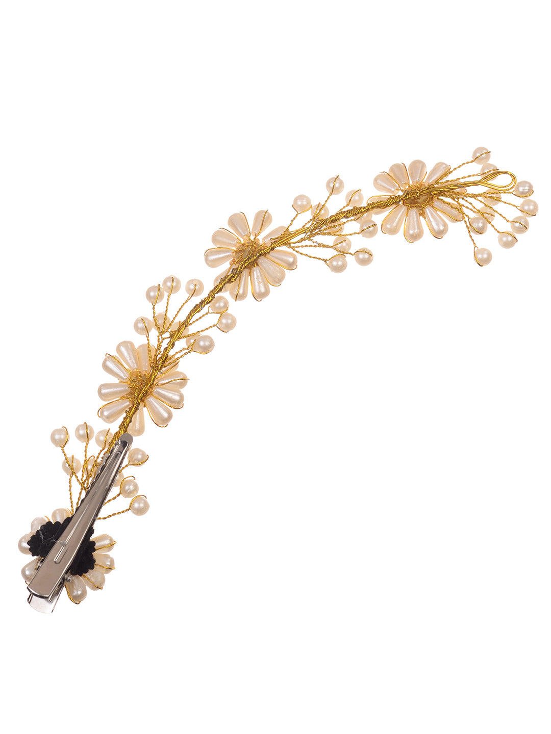 Gold Toned White Pearl Embellished Tiara For Girls & women, zaveri pearls, sale price rs, sale price, sale gold plated, sale gold, sale, rubans, ring, regular price, priyassi jewellery, kusha