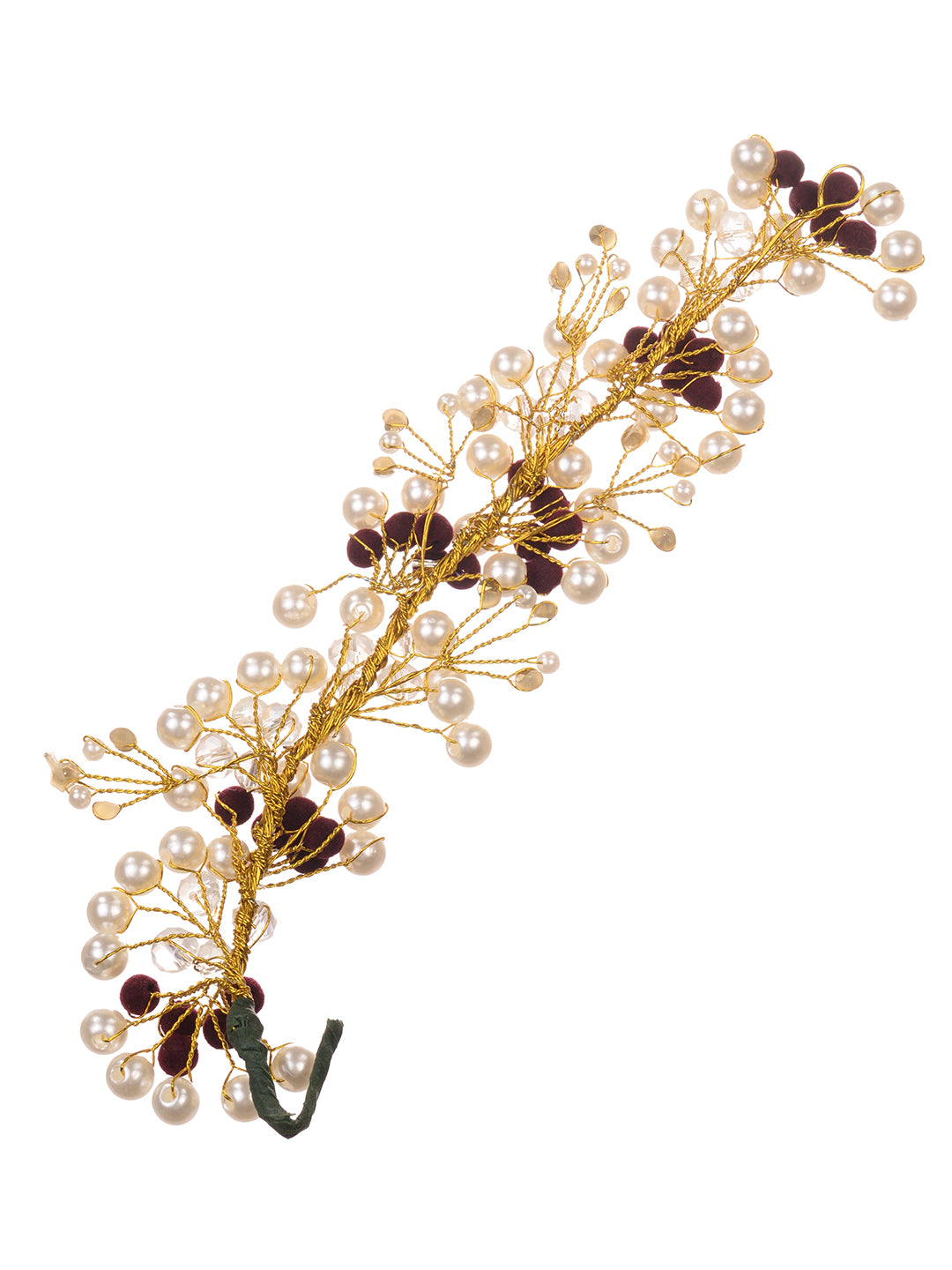 GolD Toned Red & White Pearl Beaded Tiara for Girls & Women, zaveri pearls, sale price rs, sale price, sale gold plated, sale gold, sale, rubans, ring, regular price, priyassi jewellery, kush