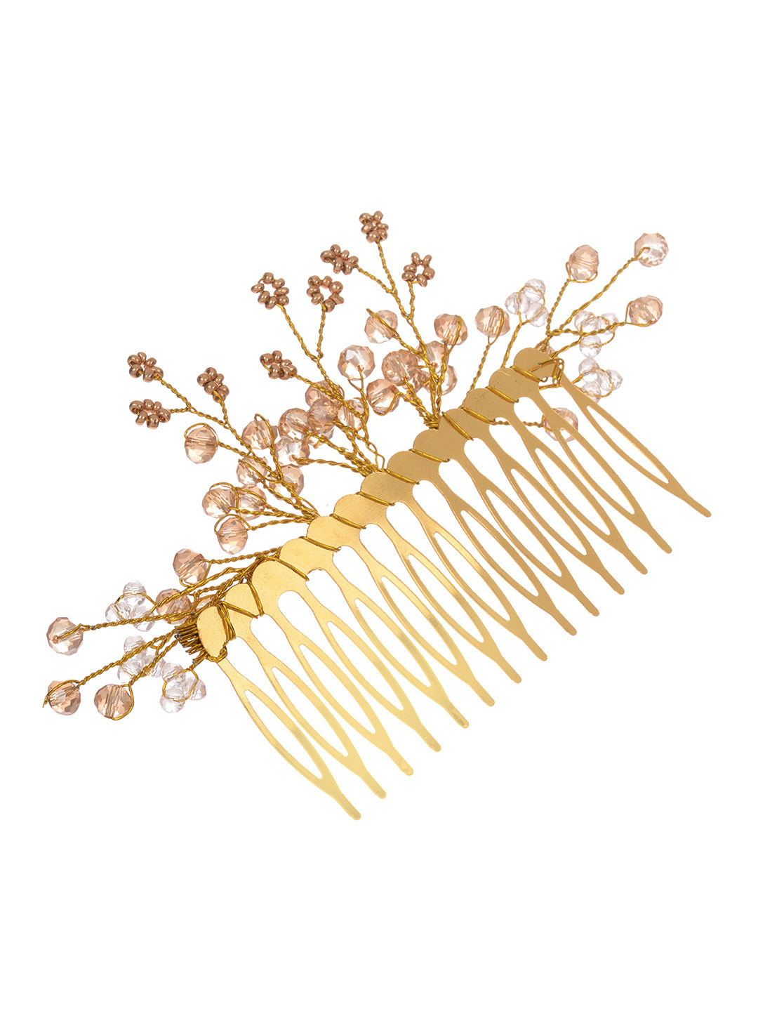 Gold Toned Crystal Embellished Comb Pin For Girls & Women, zaveri pearls, sale price rs, sale price, sale gold plated, sale gold, sale, rubans, ring, regular price, priyassi jewellery, kushal