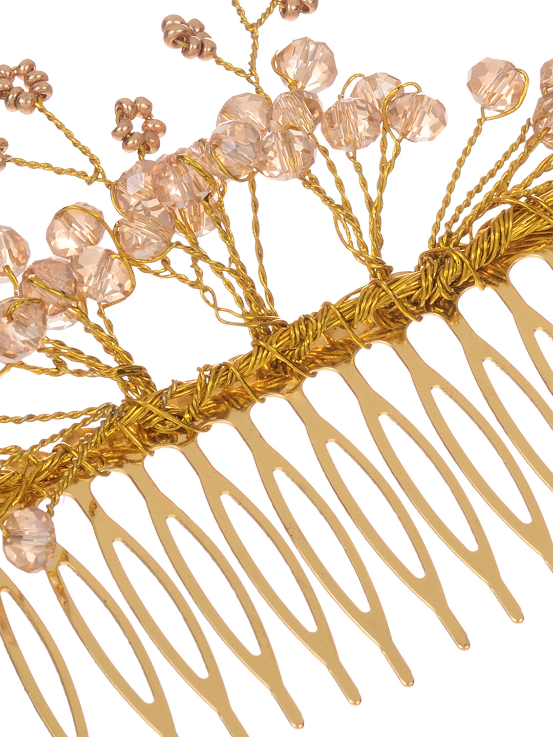Gold Toned Crystal Embellished Comb Pin For Girls & Women, zaveri pearls, sale price rs, sale price, sale gold plated, sale gold, sale, rubans, ring, regular price, priyassi jewellery, kushal