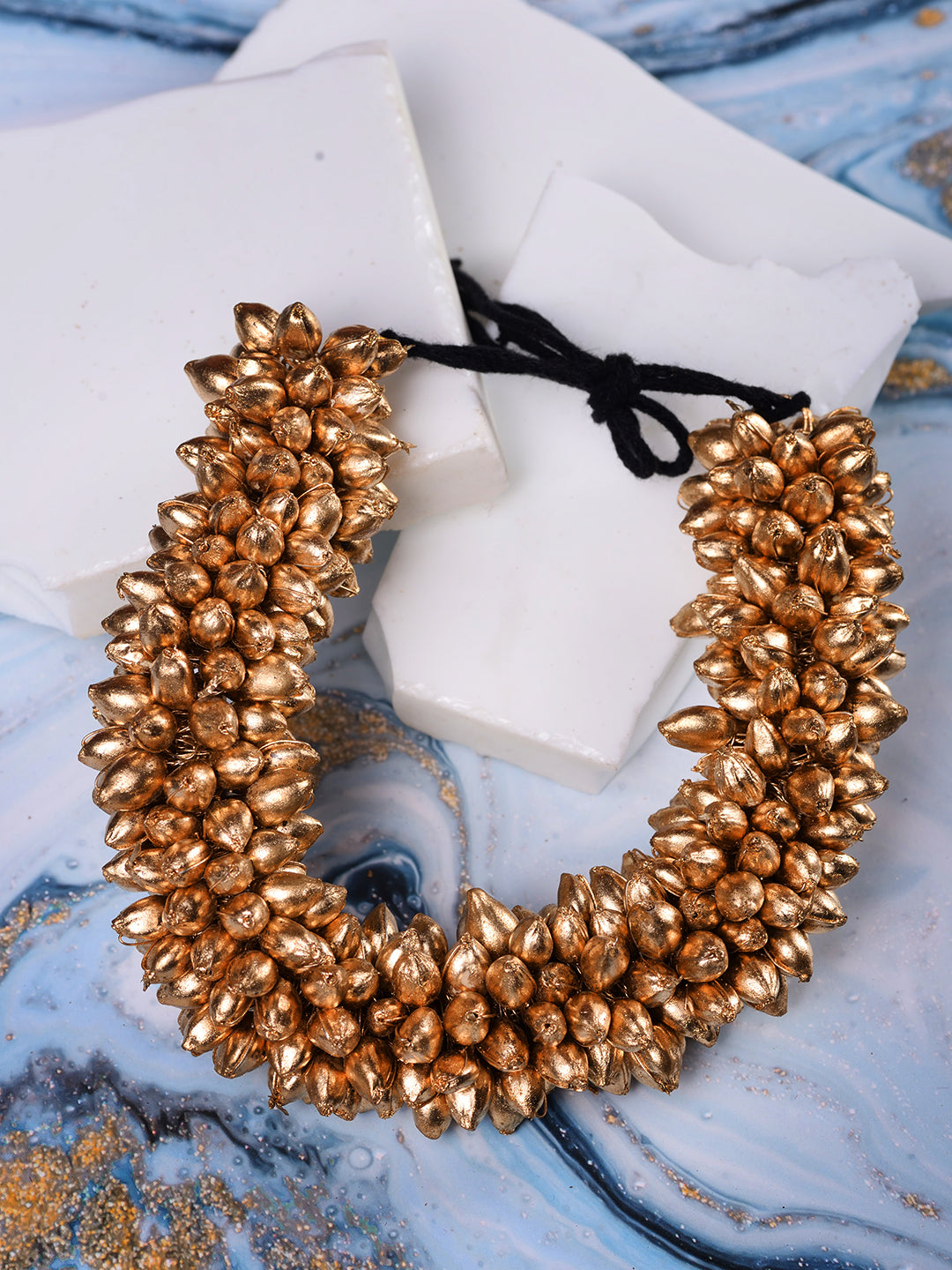 Golden Beaded Bridal Hair Accessories, zaveri pearls, sale price rs, sale price, sale gold plated, sale gold, sale, rubans, ring, regular price, priyassi jewellery, kushal's - Saraf RS Jewell